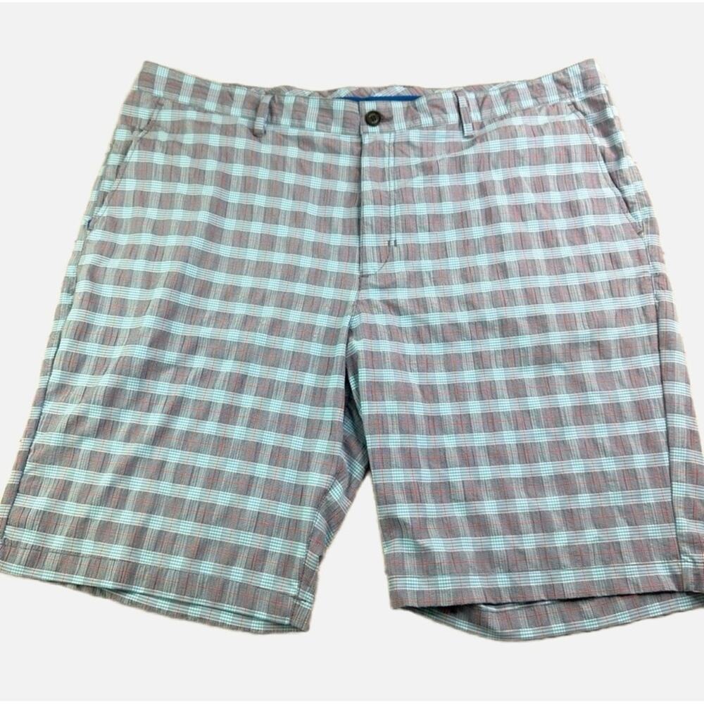 Tommy Bahama Chip Shot Islandzone Plaid Shorts - RED WHITE BLUE